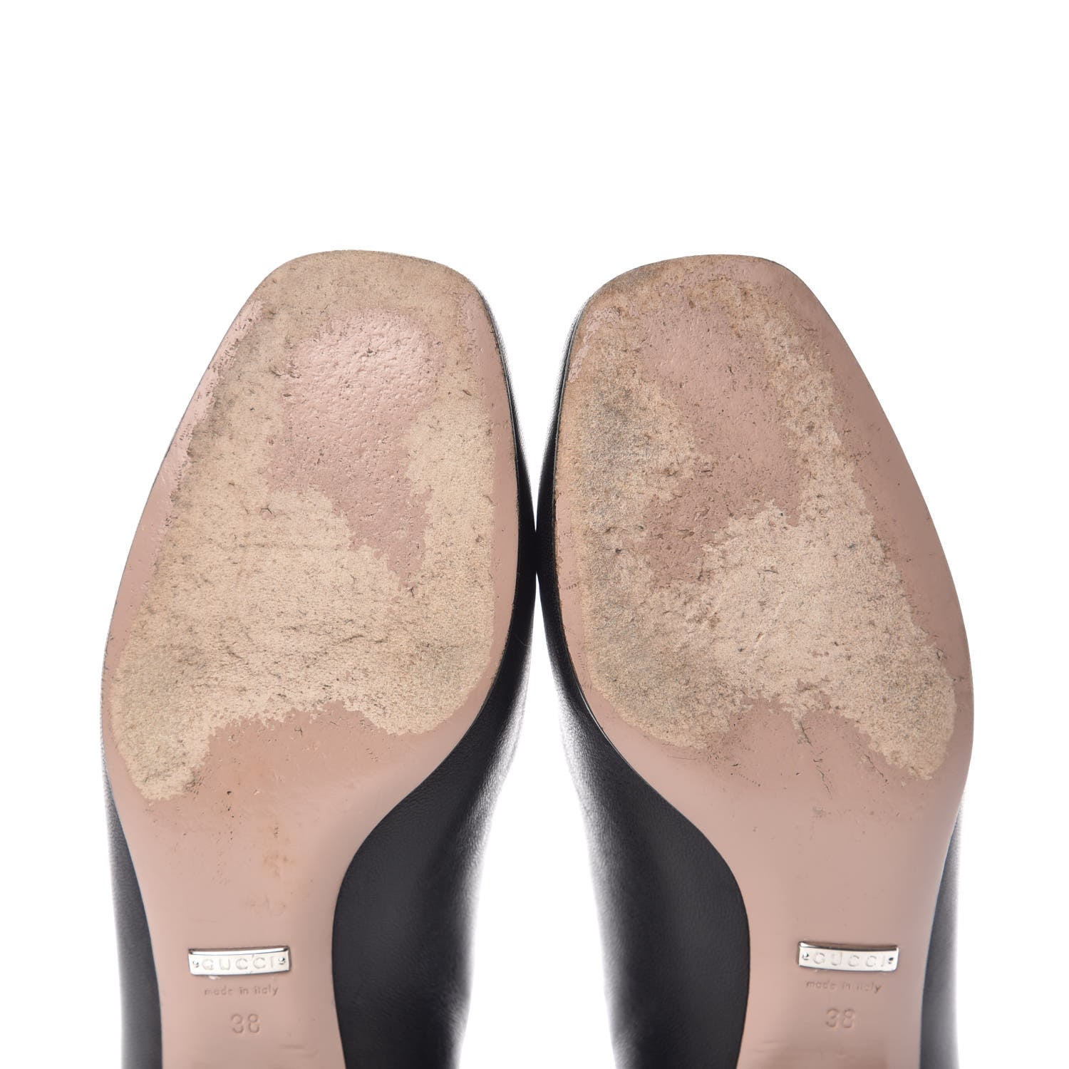 Gucci Nappa Crystal Interlocking G Low Heel Pumps 38 Black 9 of 14