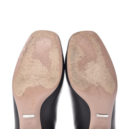 Gucci Nappa Crystal Interlocking G Low Heel Pumps 38 Black 9 of 14