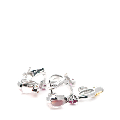 Cartier 18K White Gold Diamond Multi Gemstone Delices de Sorbet Earrings 3 of 4