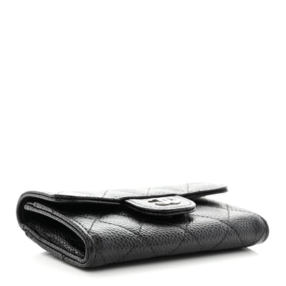 Chanel Caviar Quilted Flap Card Holder Wallet Black 4 of 9