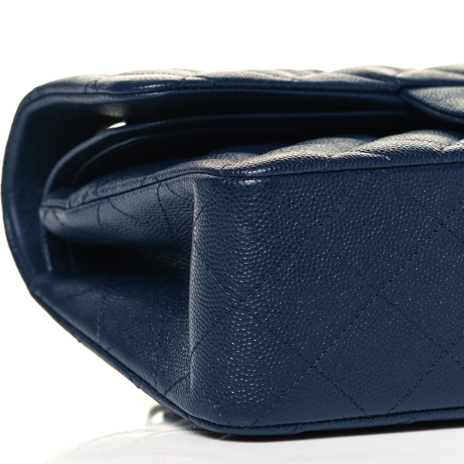 Chanel Caviar Quilted Small Double Flap Navy 8 of 9