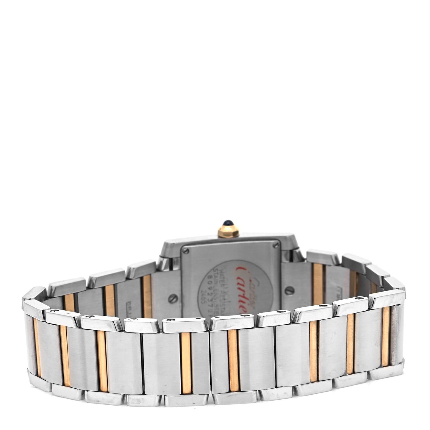Stainless Steel 18K Yellow Gold 25mm Tank Francaise Quartz Watch