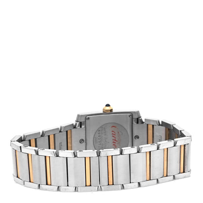 Cartier Stainless Steel 18K Yellow Gold 25mm Tank Francaise Quartz Watch 3 of 4