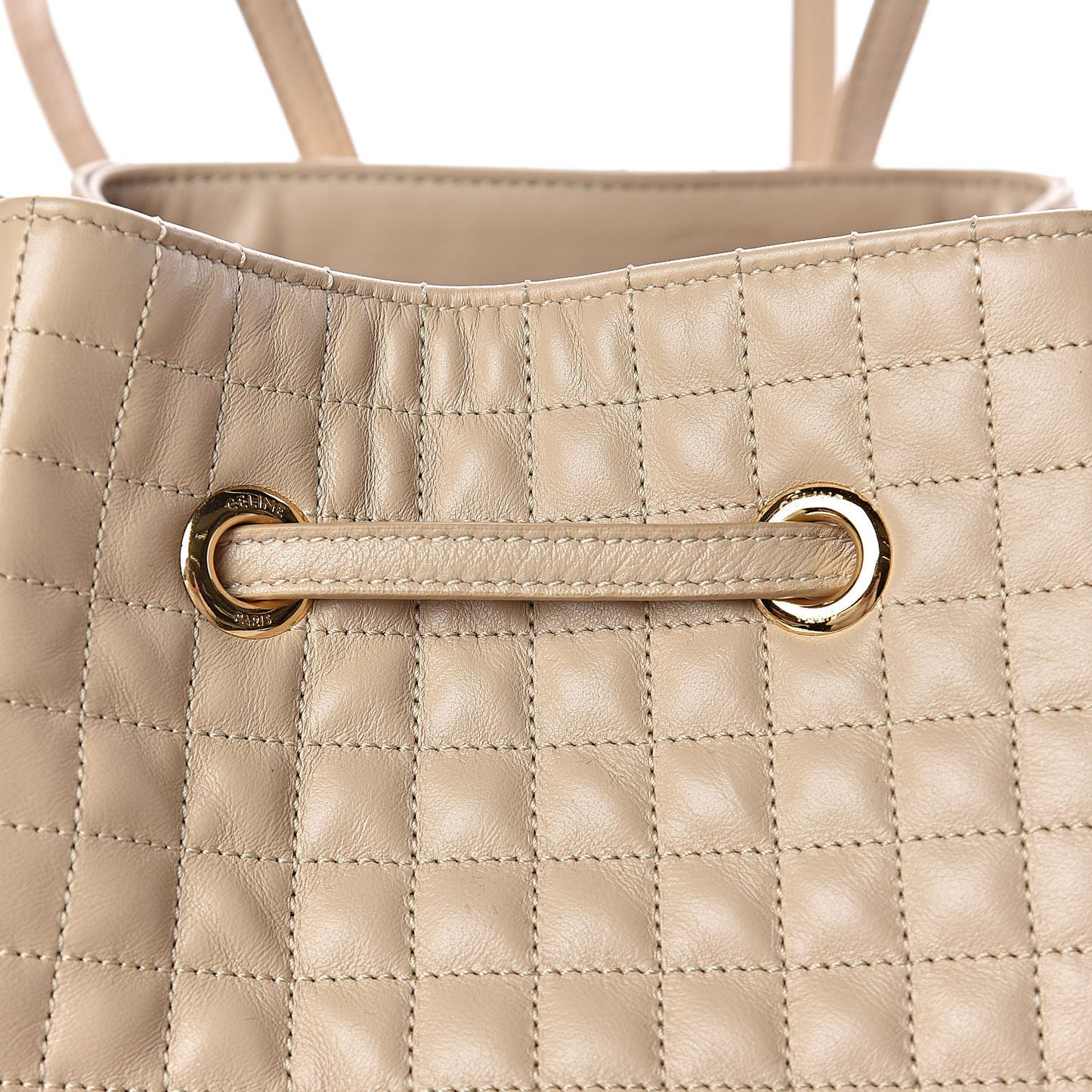 Calfskin Quilted Small C Backpack Nude