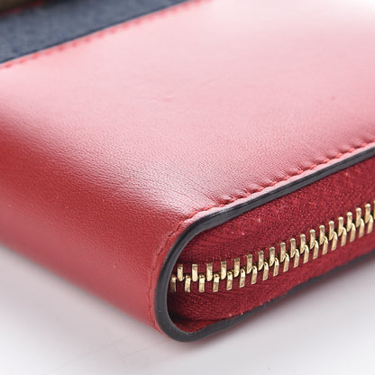 Gucci Calfskin Sylvie Zip Around Wallet Hibiscus Red 6 of 11