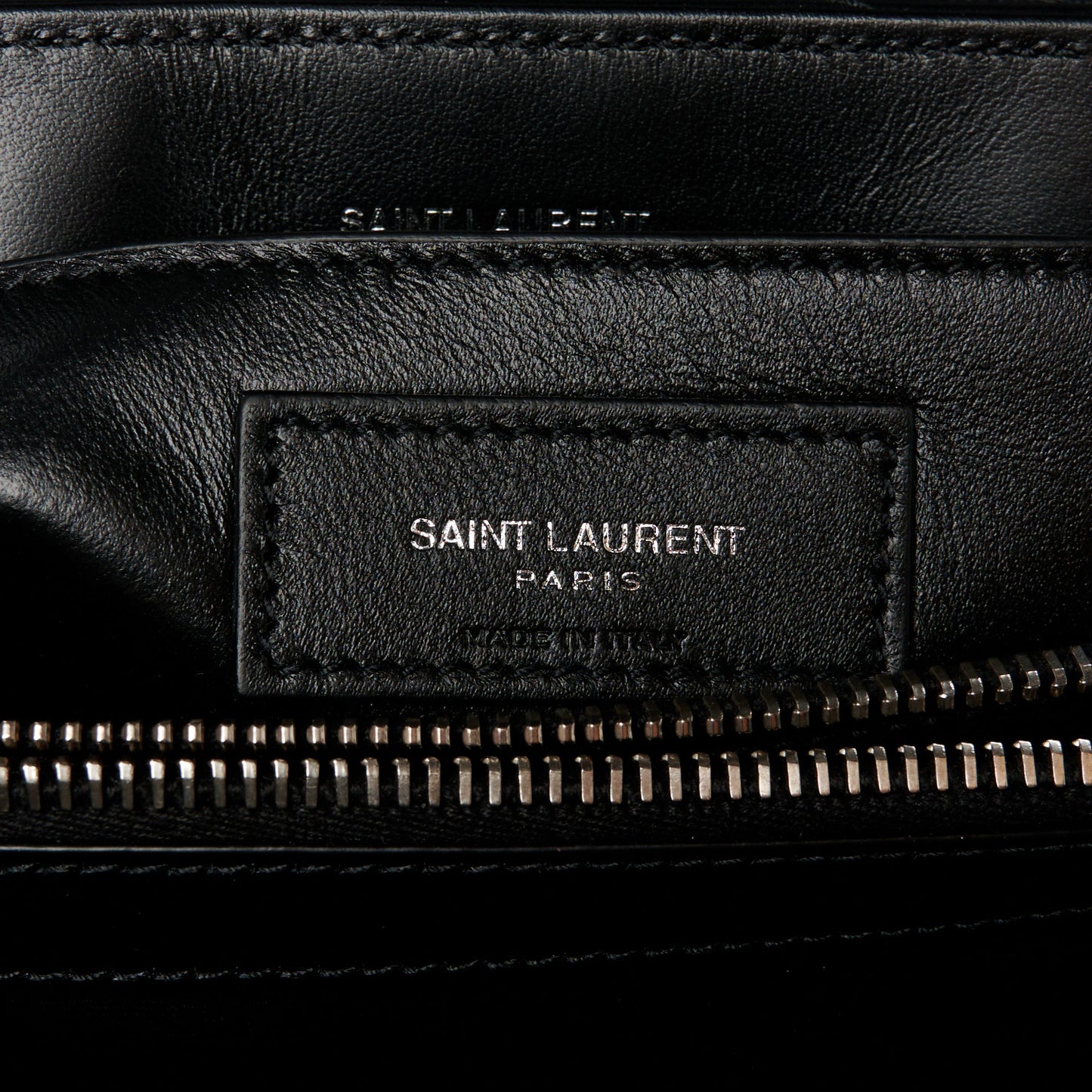 Calfskin Y Quilted Monogram Small Loulou Chain Satchel Black