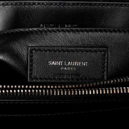 Saint Laurent Calfskin Y Quilted Monogram Small Loulou Chain Satchel Black 7 of 11