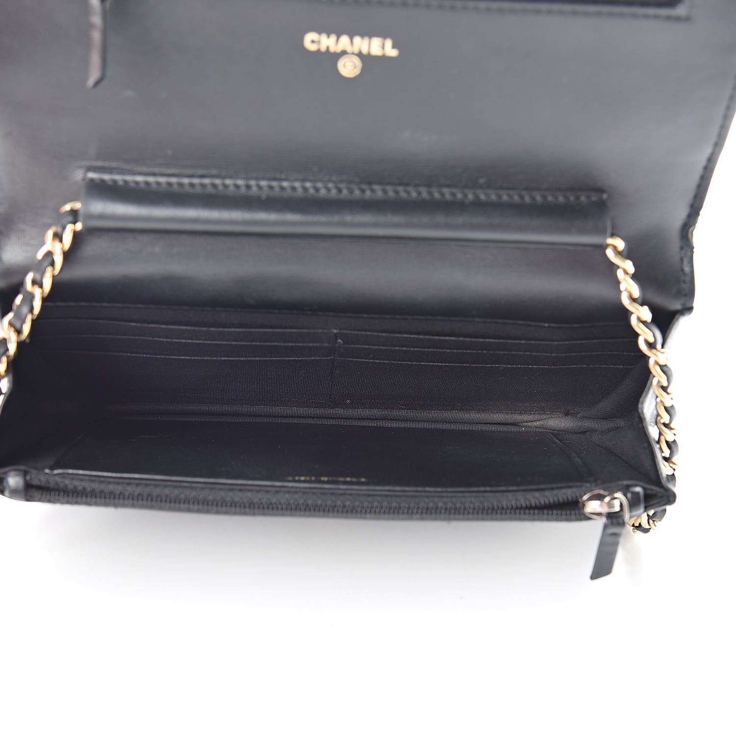 Chanel Lambskin Quilted Boy Wallet On Chain WOC Black 5 of 18