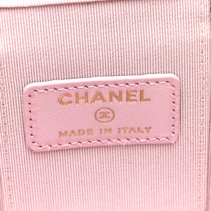 Chanel Caviar Quilted Mini Vanity Case With Chain Light Pink 6 of 10