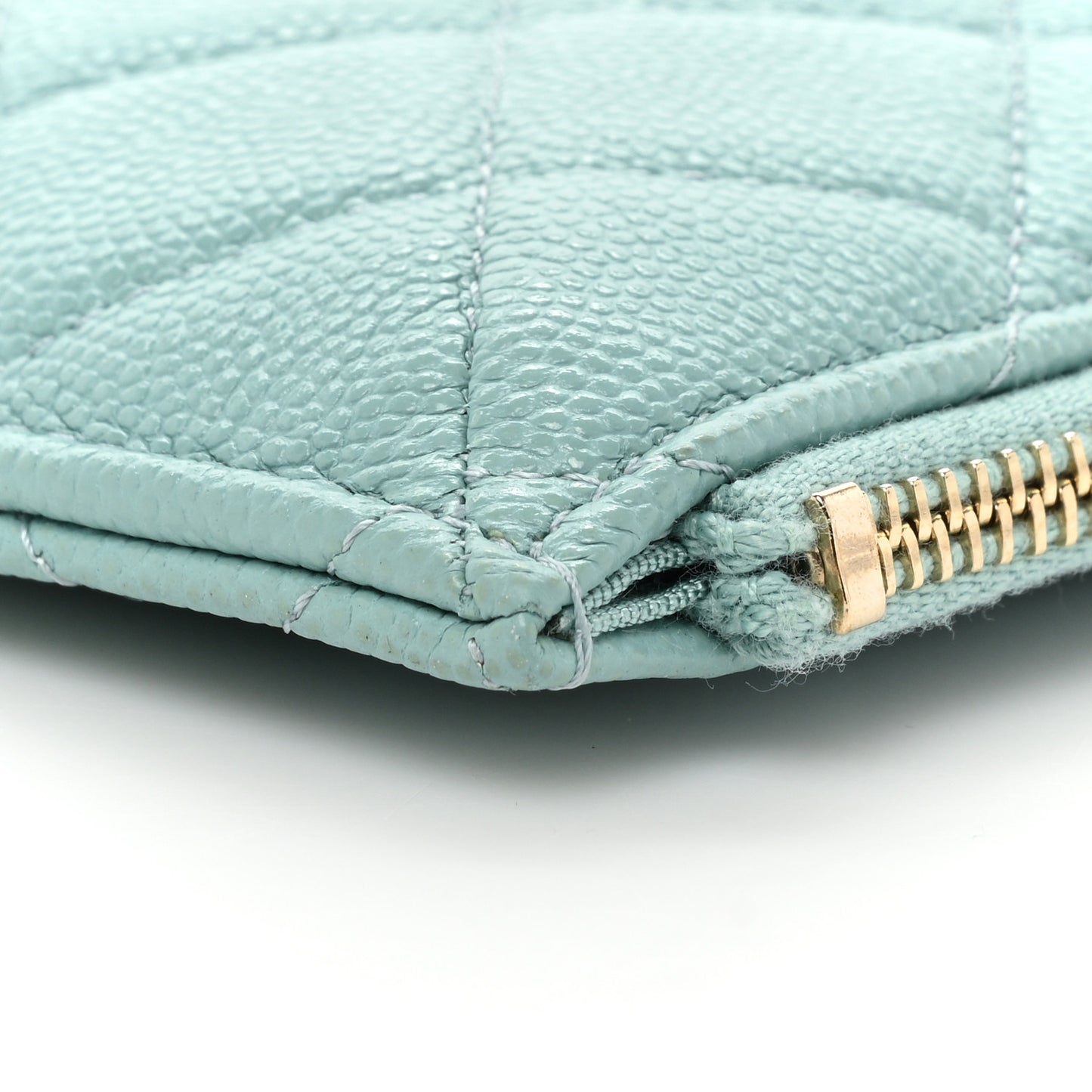 Caviar Quilted Classic iPhone Pouch Blue