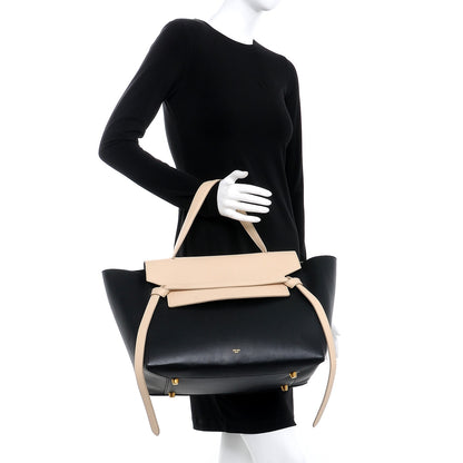 Celine Smooth Calfskin Large Bi-Color Belt Bag Black 2 of 8