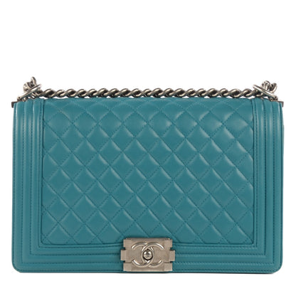 Chanel Lambskin Quilted New Medium Boy Flap Dark Turquoise 1 of 7