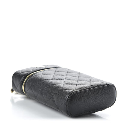 Chanel Caviar Quilted Phone Holder With Chain Black 4 of 10