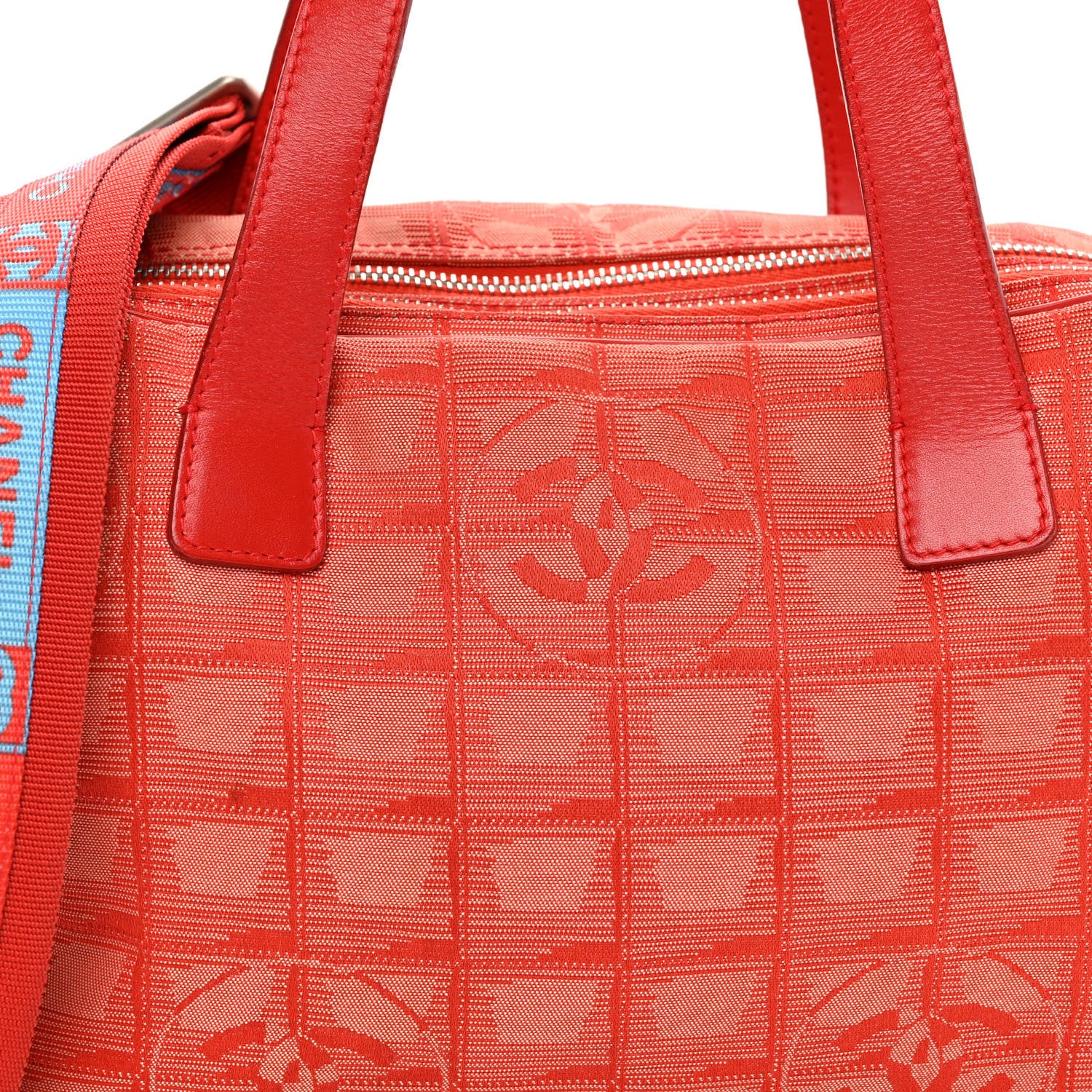 Chanel Nylon Small Travel Tote Red 9 of 15