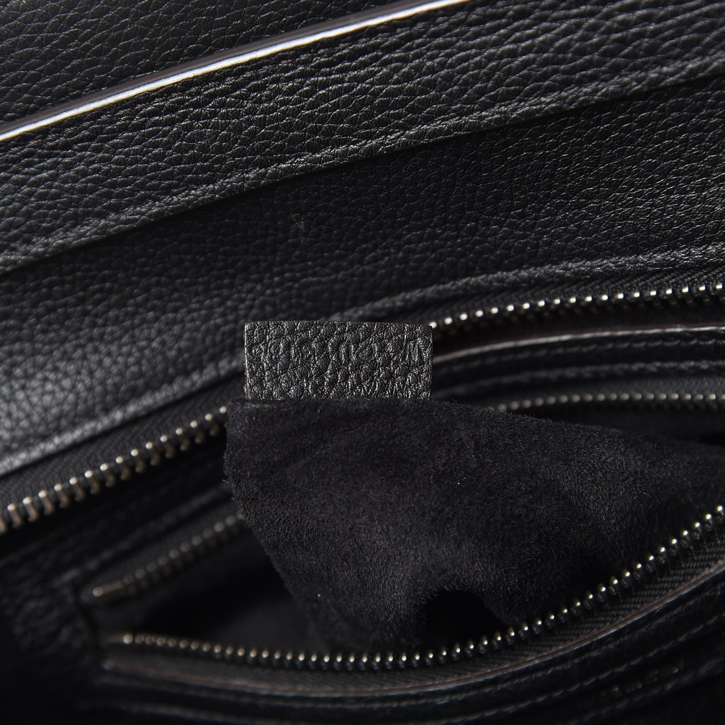 Drummed Calfskin Micro Luggage Black
