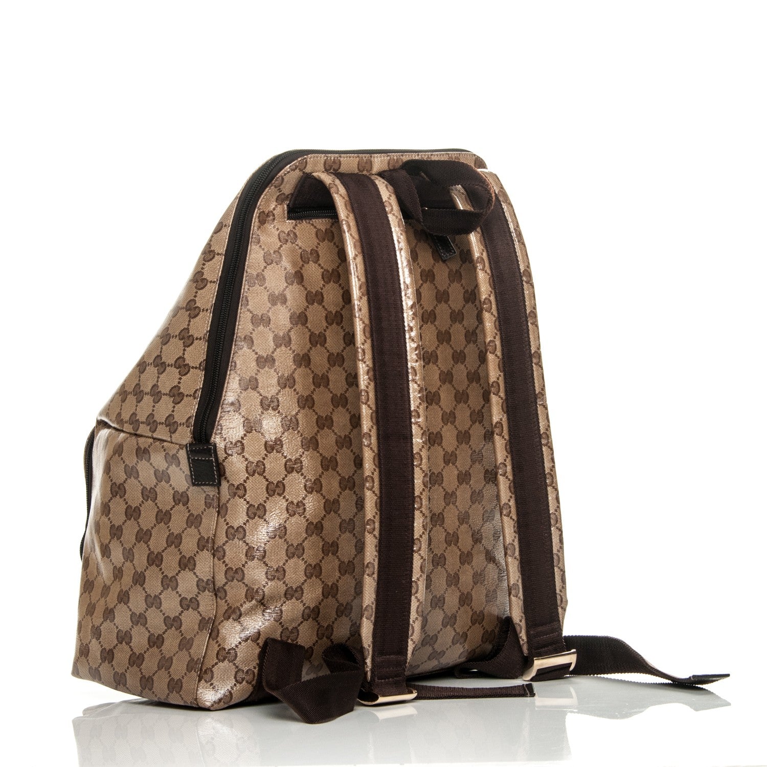 Gucci Crystal Monogram Backpack Dark Brown 3 of 9