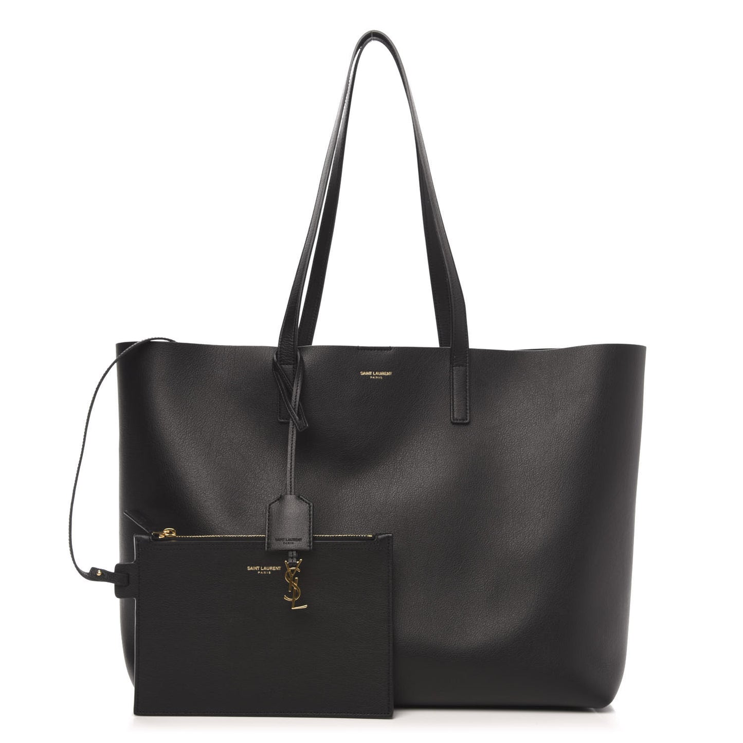 Calfskin Large Shopping Tote Black
