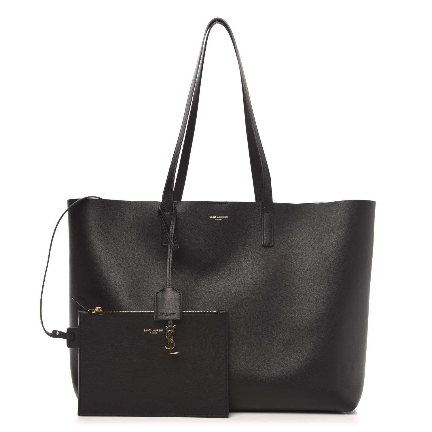 Saint Laurent Calfskin Large Shopping Tote Black 1 of 12