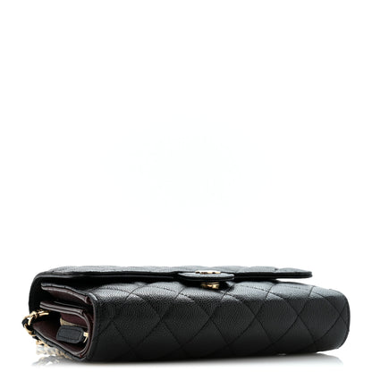 Chanel Caviar Quilted Compact Wallet On Chain WOC Black 5 of 13