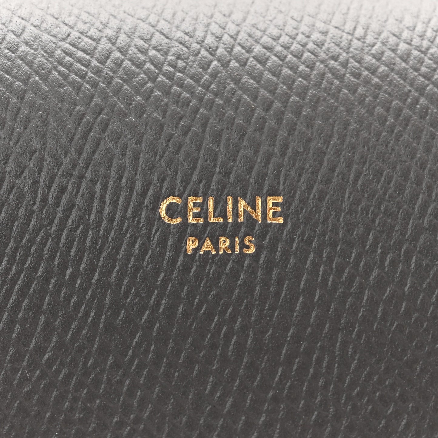 Grained Calfskin Phone Pouch With Flap Grey