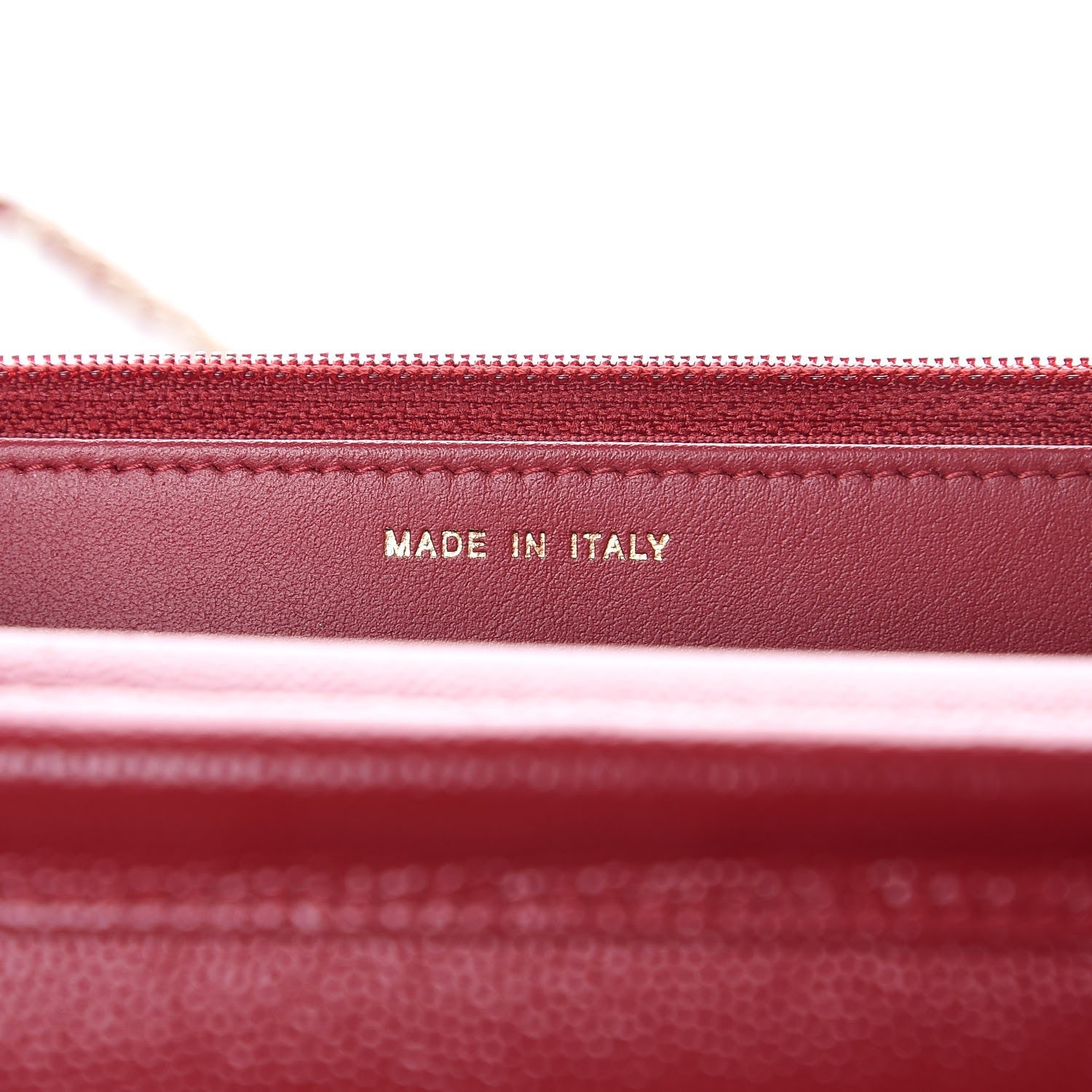 Chanel Caviar Quilted Wallet on Chain WOC Red 7 of 9