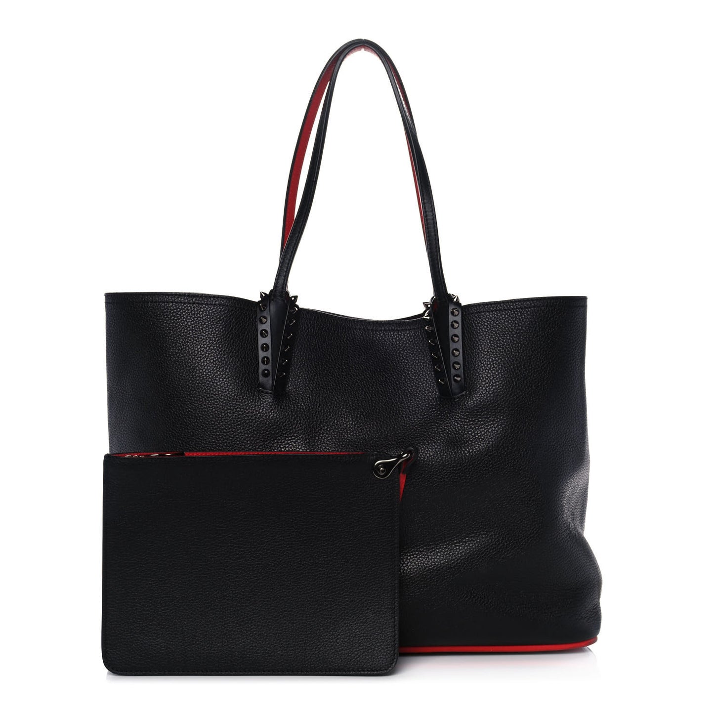 Calfskin Spikes East West Cabata Tote Black