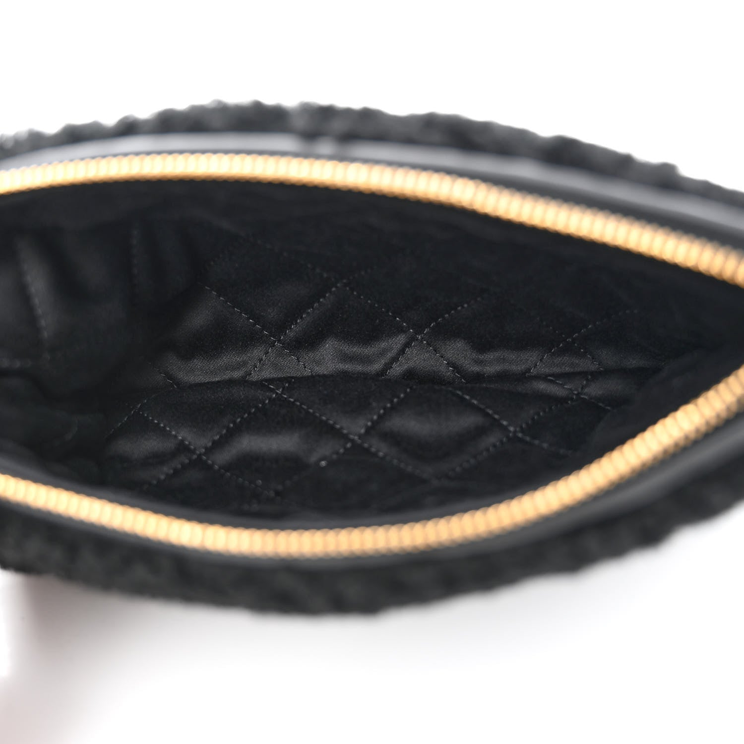 Chanel Shearling Aged Lambskin Quilted Small Chanel 22 Black 7 of 13