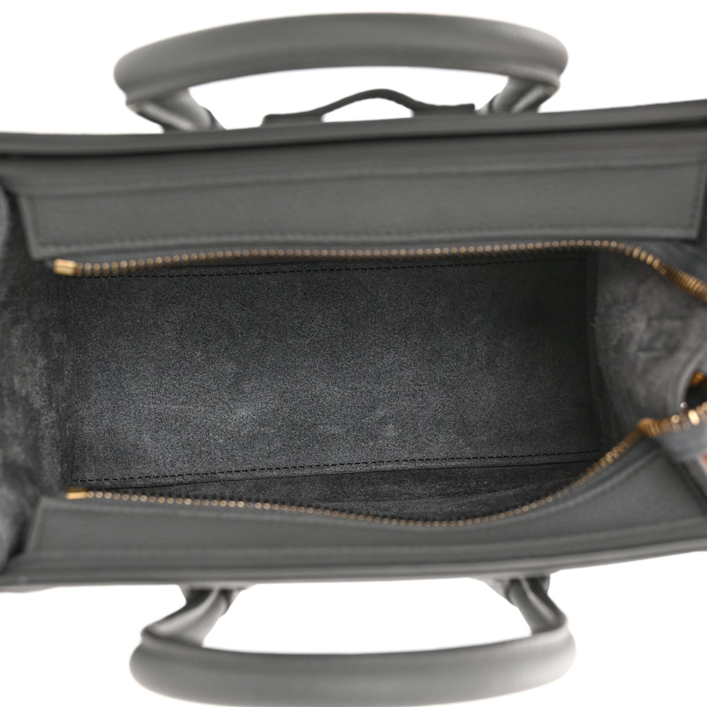 Baby Drummed Calfskin Nano Luggage Kohl