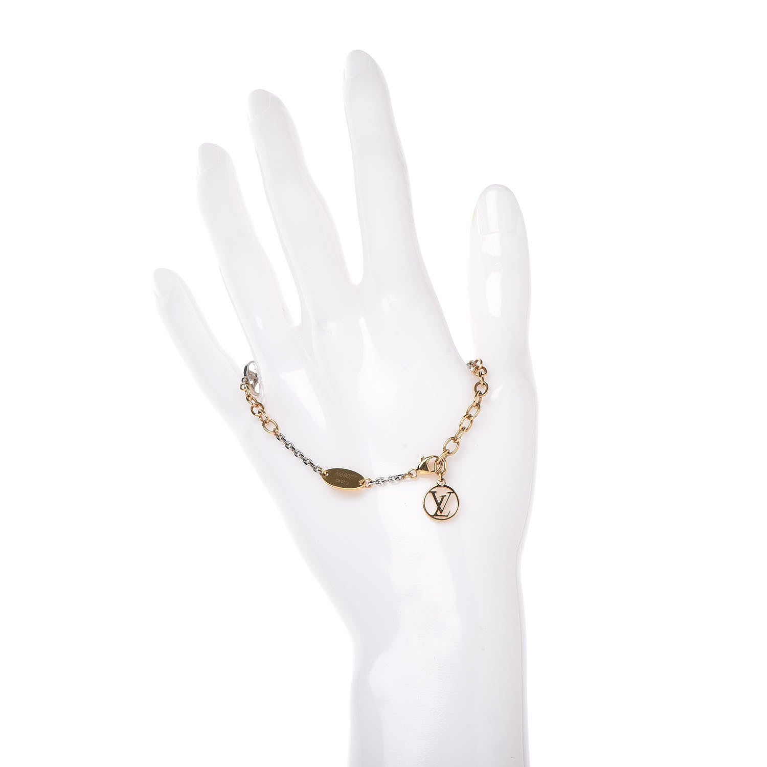 Louis Vuitton Logomania Bracelet Silver Gold 2 of 6