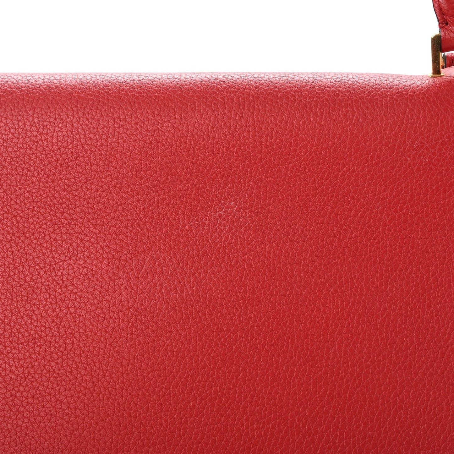 Drummed Calfskin Suede Medium Trapeze Coquelicot