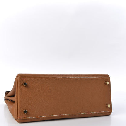 Hermes Taurillon Clemence Kelly Retourne 28 Toffee 4 of 37