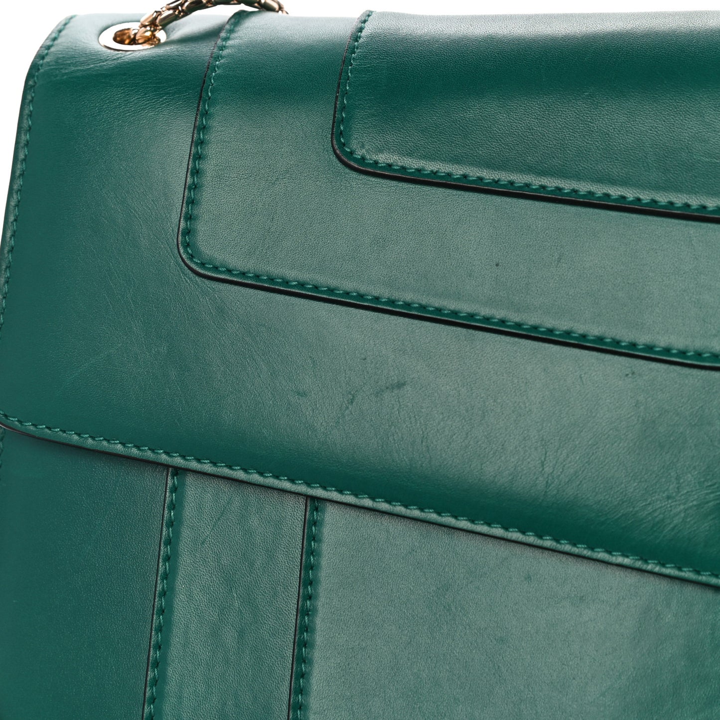 Calfskin Serpenti Forever Shoulder Bag Emerald Green