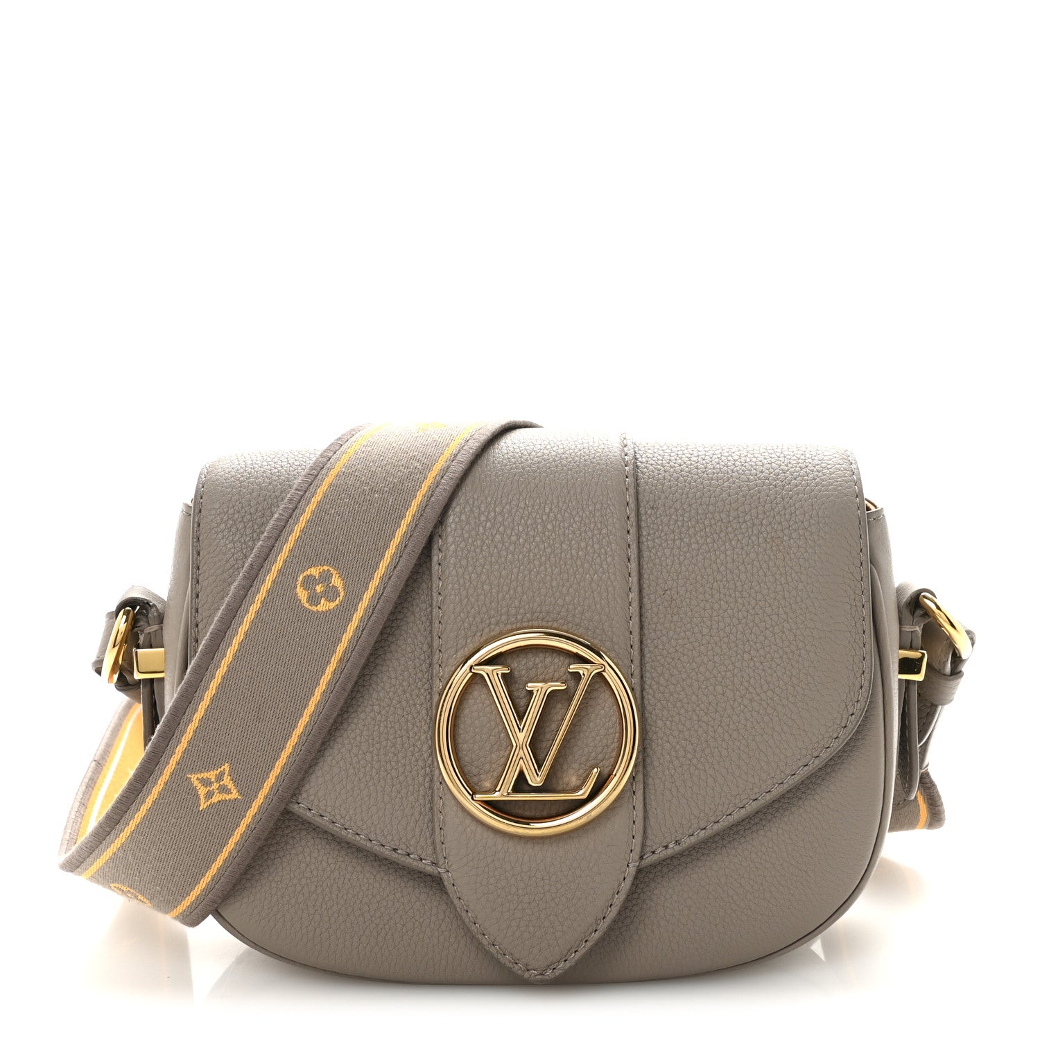 Louis Vuitton Grained Calfskin LV Pont 9 Soft PM Gris 1 of 9