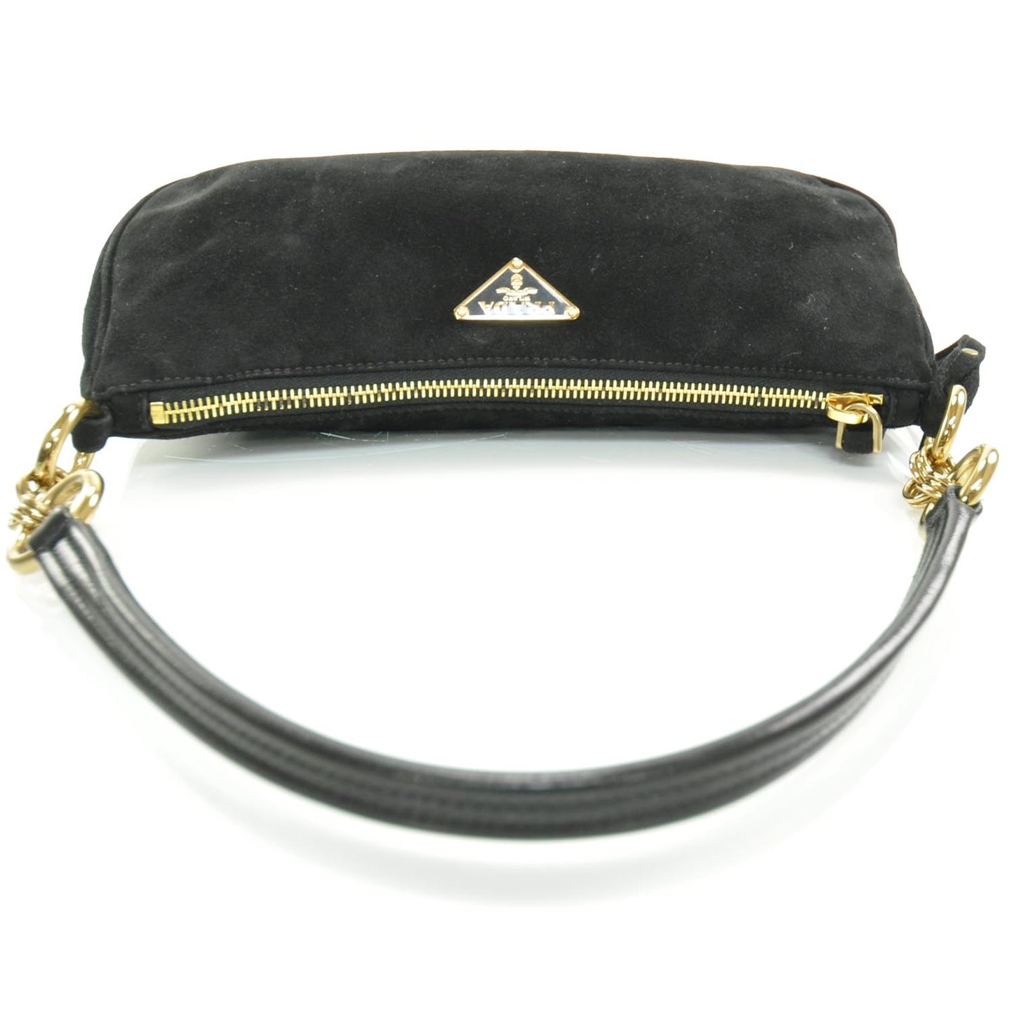 Suede Box Shoulder Bag Black