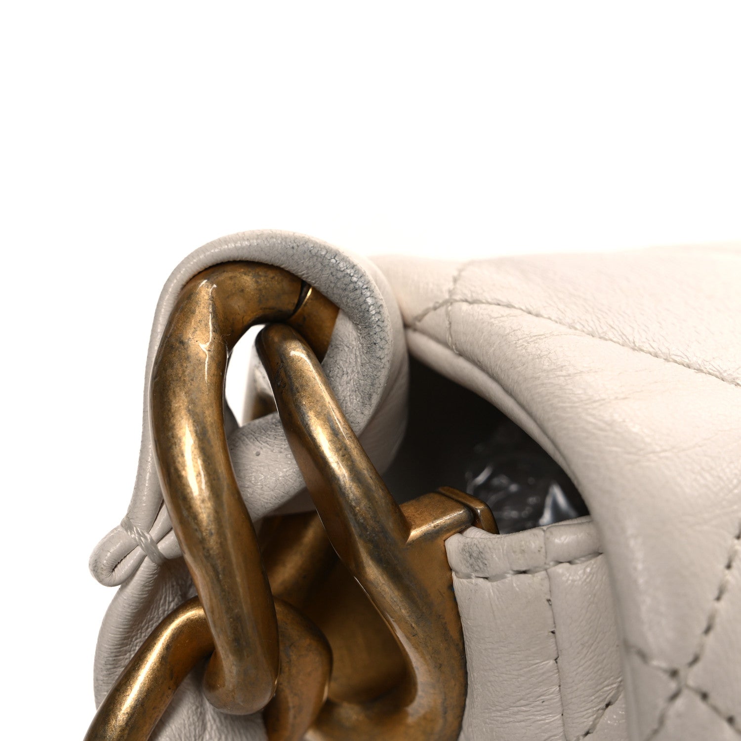 Chanel Lambskin Quilted CC Chain Flap Bag White 13 of 14