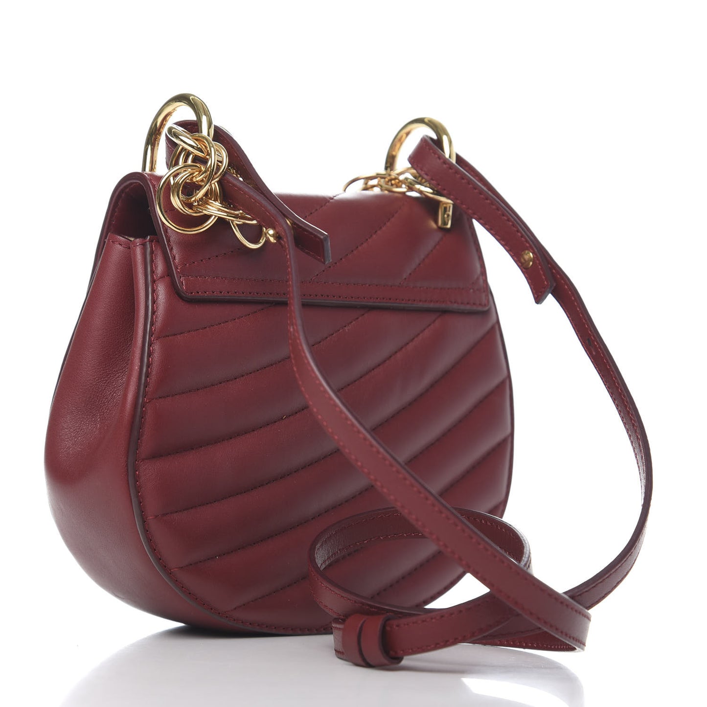 Calfskin Quilted Mini Drew Bijou Shoulder Bag Plum Purple
