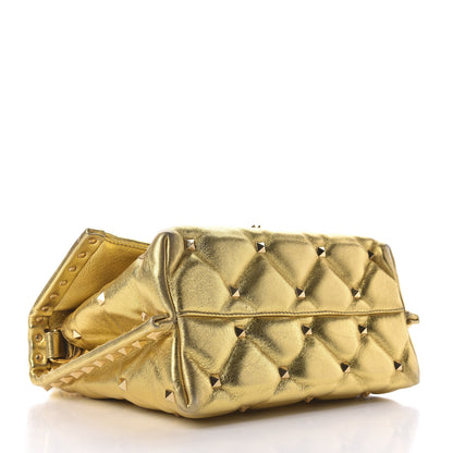 Valentino Garavani Metallic Nappa Candystud Top Handle Bag Gold 4 of 10