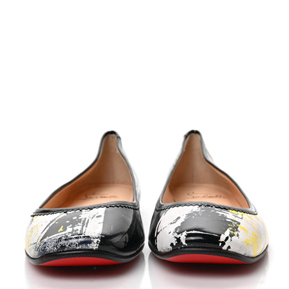 Christian Louboutin Patent Graffiti Ballet Flats 36.5 Black Multicolor 2 of 7