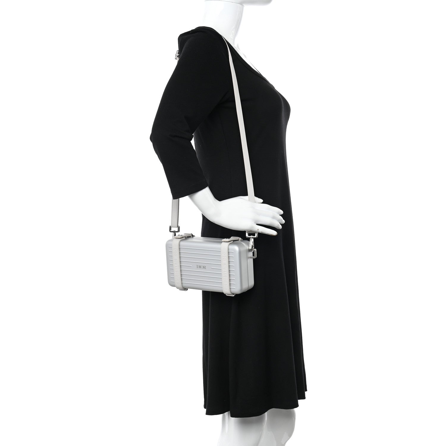 Christian Dior X RIMOWA Aluminum Personal Clutch On Strap Silver 2 of 9