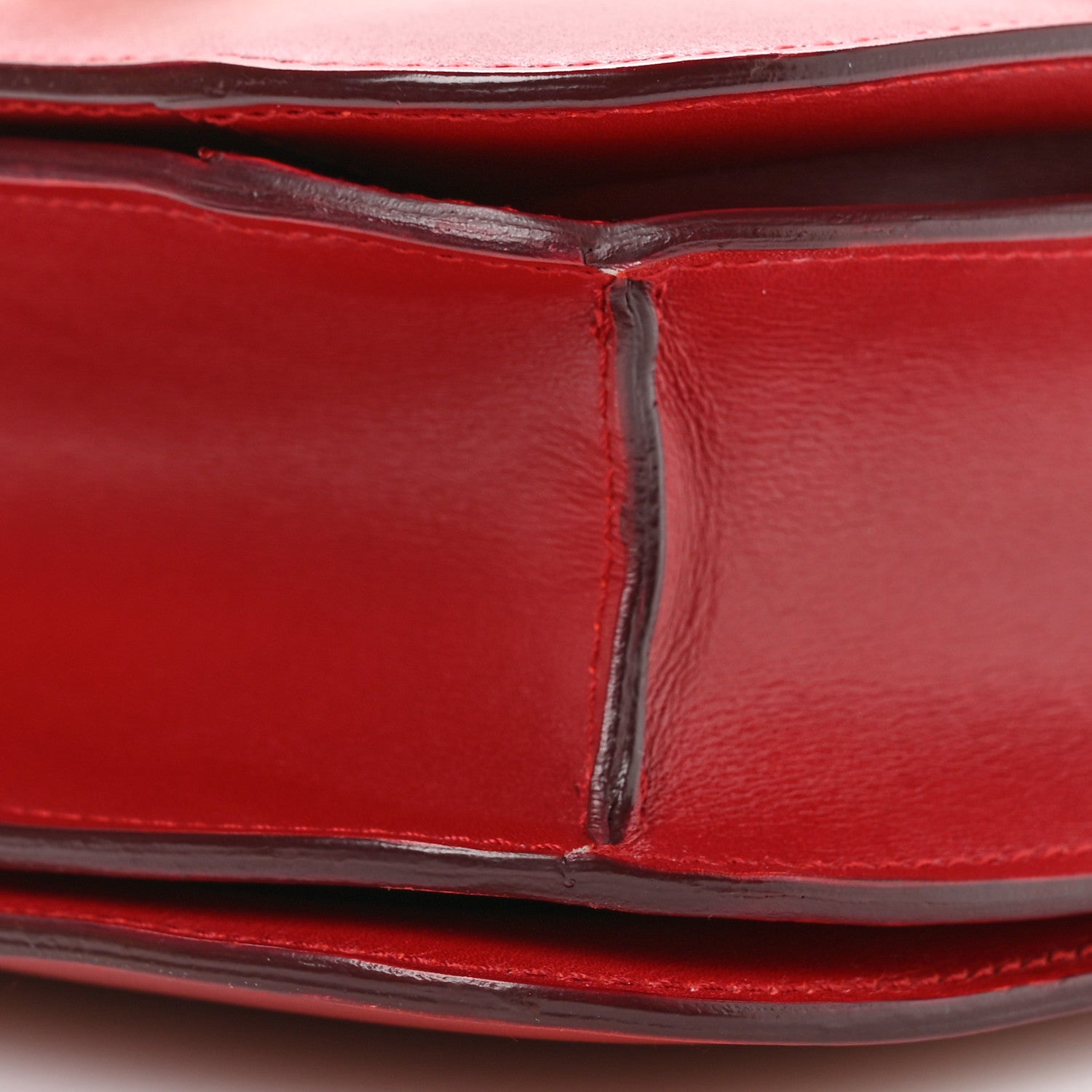 Celine Box Calfskin Medium Classic Box Flap Bag Red 10 of 11