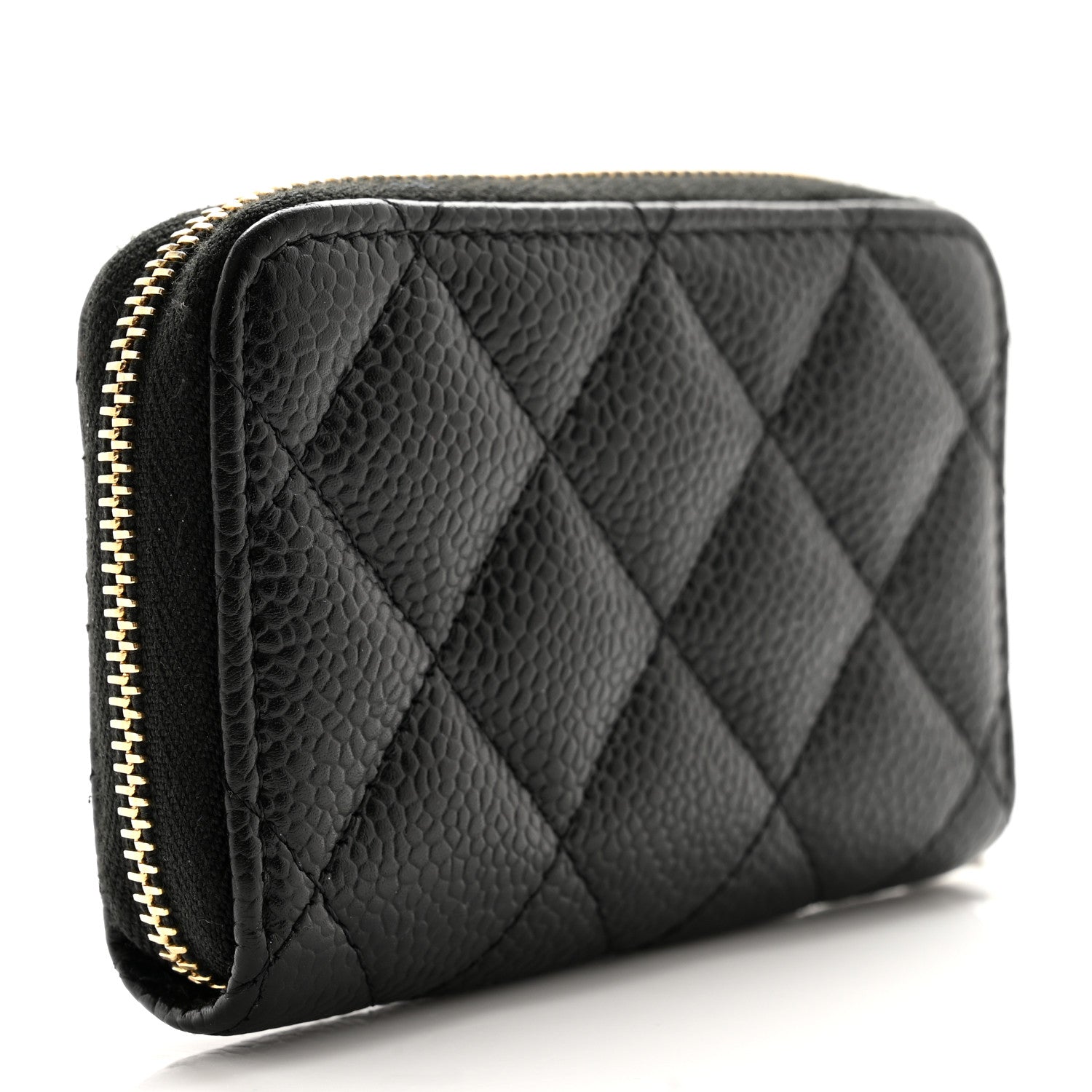 Chanel Caviar Quilted Zip Coin Purse Black 3 of 8
