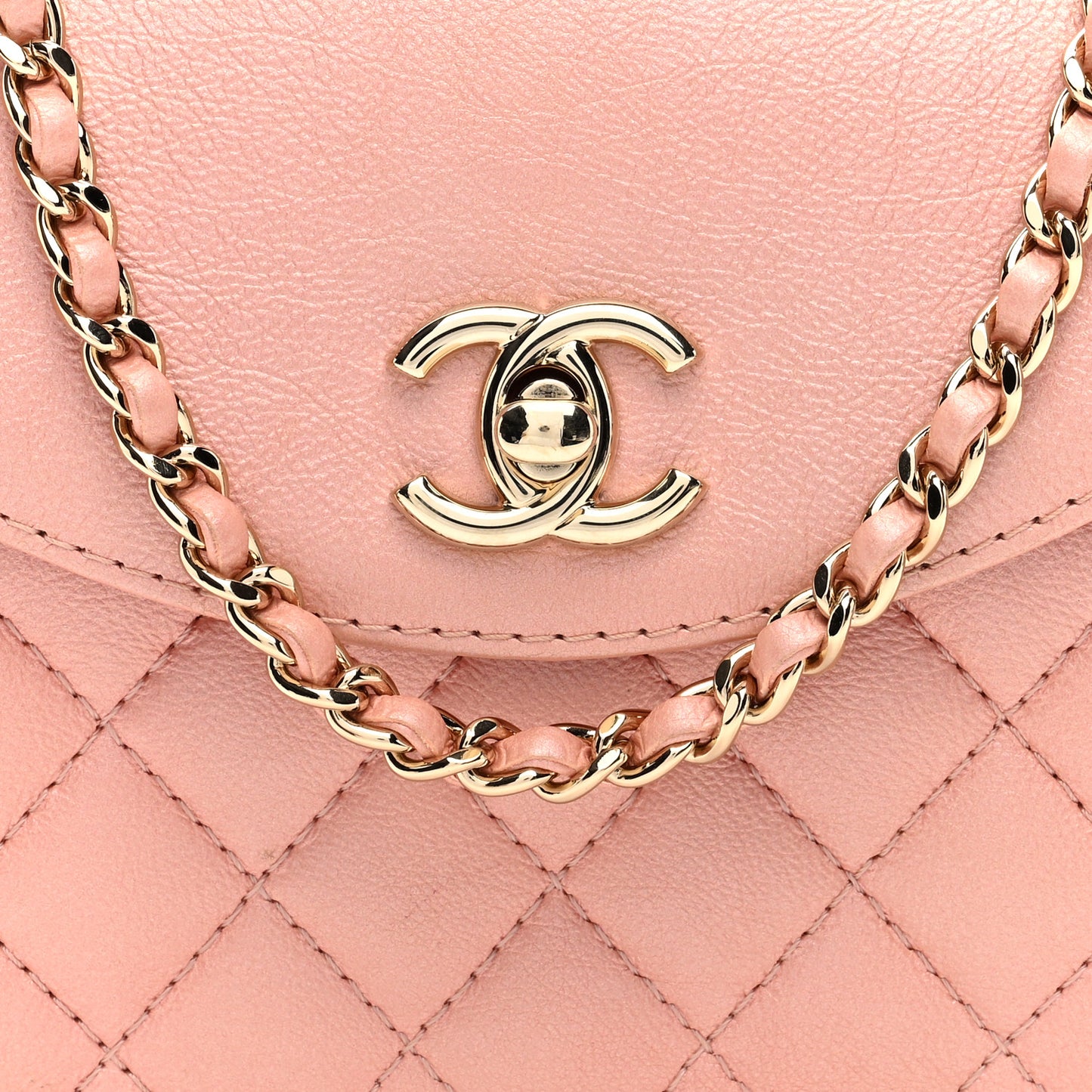 Calfskin Quilted Smart Pocket Crossbody Bag Light Pink