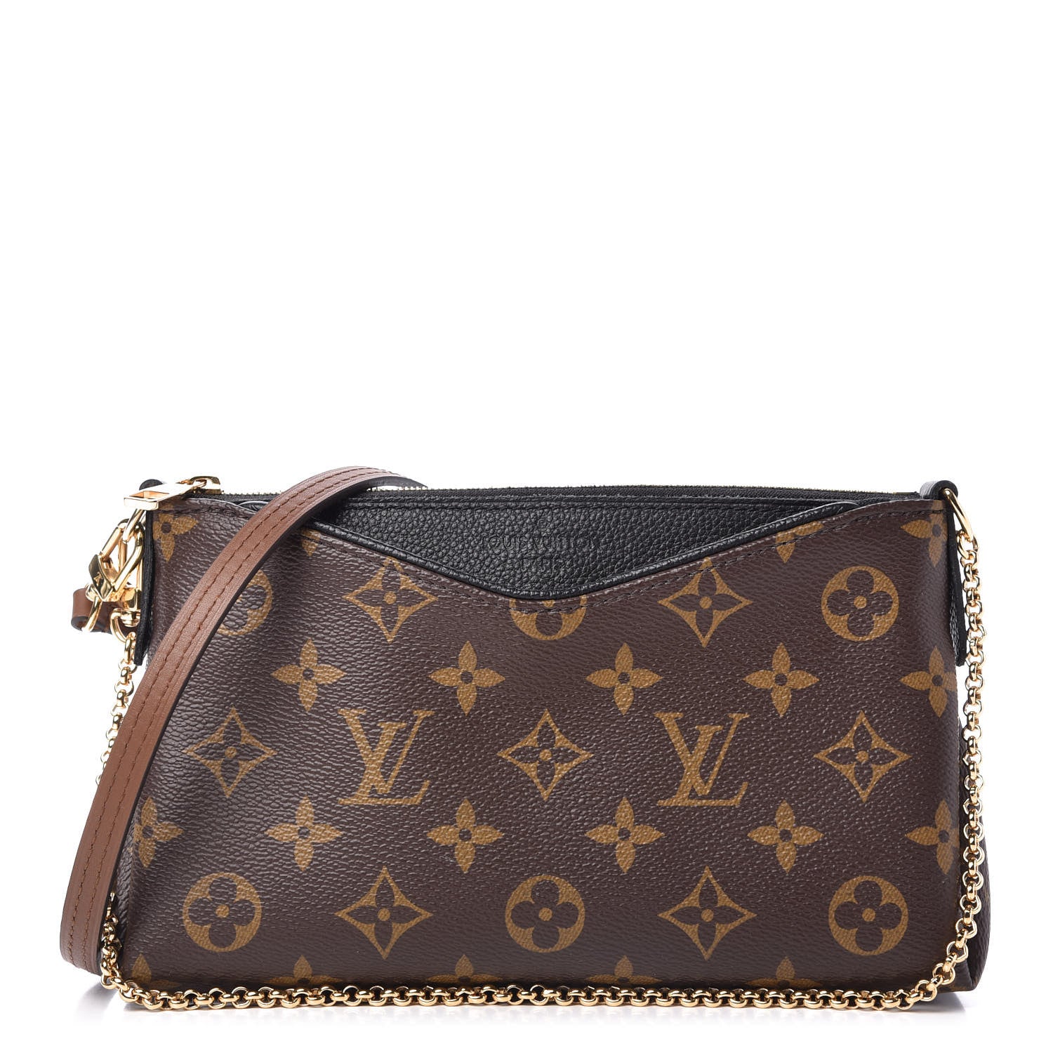 Louis Vuitton Monogram Pallas Clutch Black 1 of 10