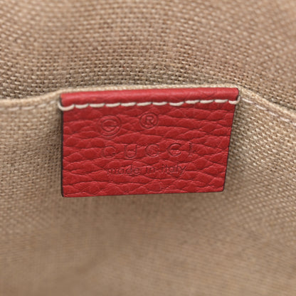 Gucci Dollar Calfskin Small GG Charm Dome Bag Red 6 of 12