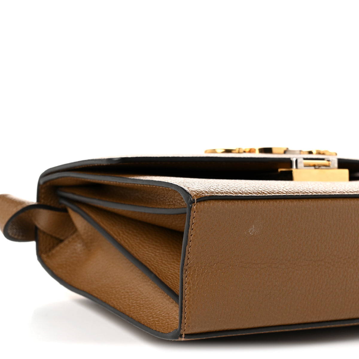 Grainy Calfskin Small Zumi Shoulder Bag Friky Taupe