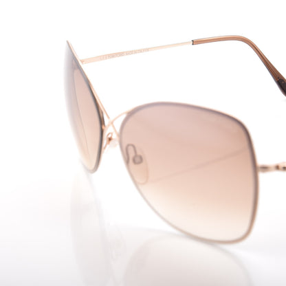 Tom Ford Colette Butterfly Sunglasses TF250 Rose Gold 6 of 7