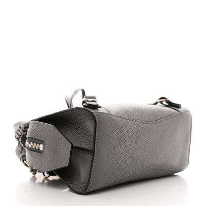 Balenciaga Grained Calfskin Neo Classic Silver Hardware Mini City Dark Grey 4 of 9