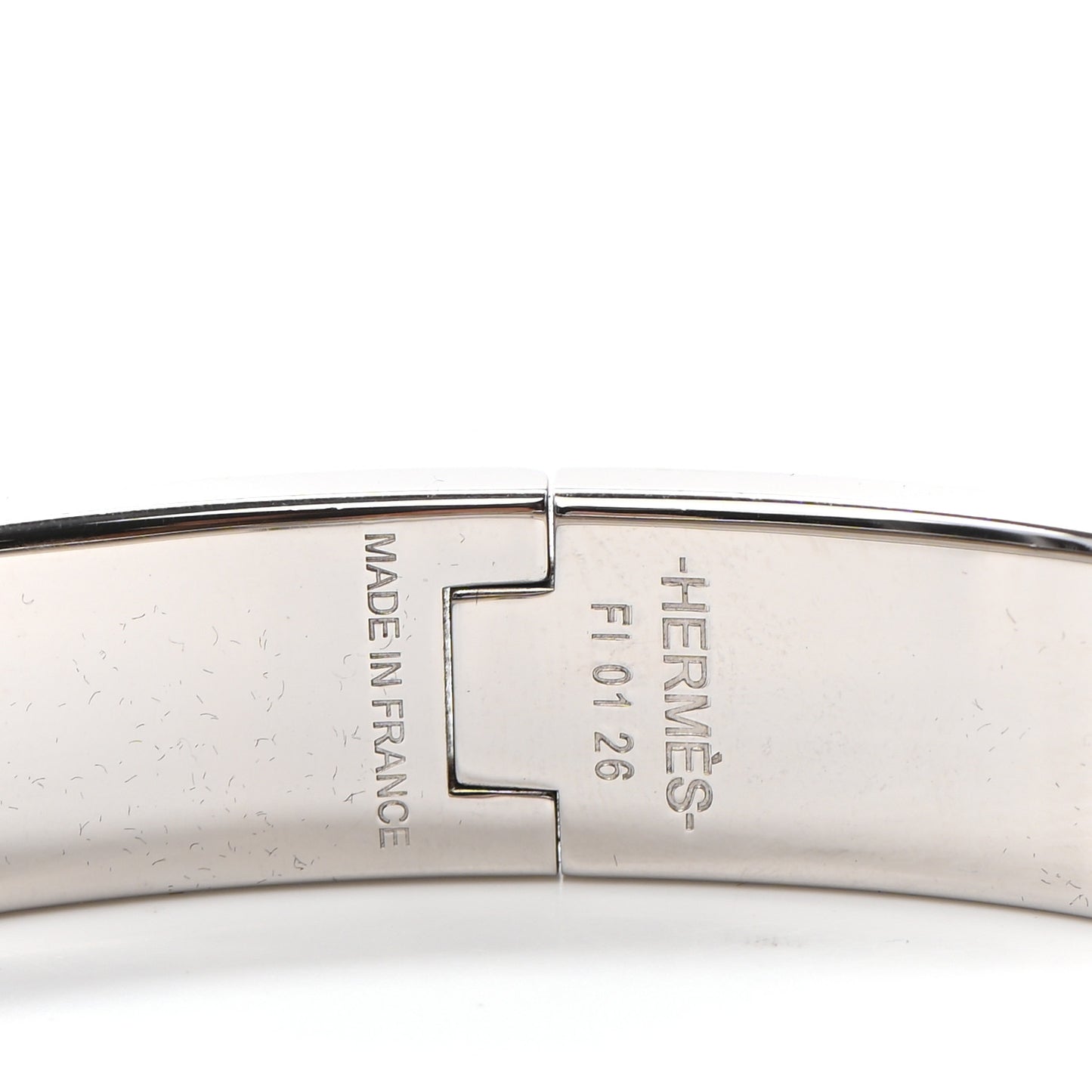 Enamel Narrow Clic Clac H Bracelet GM Gris Orage