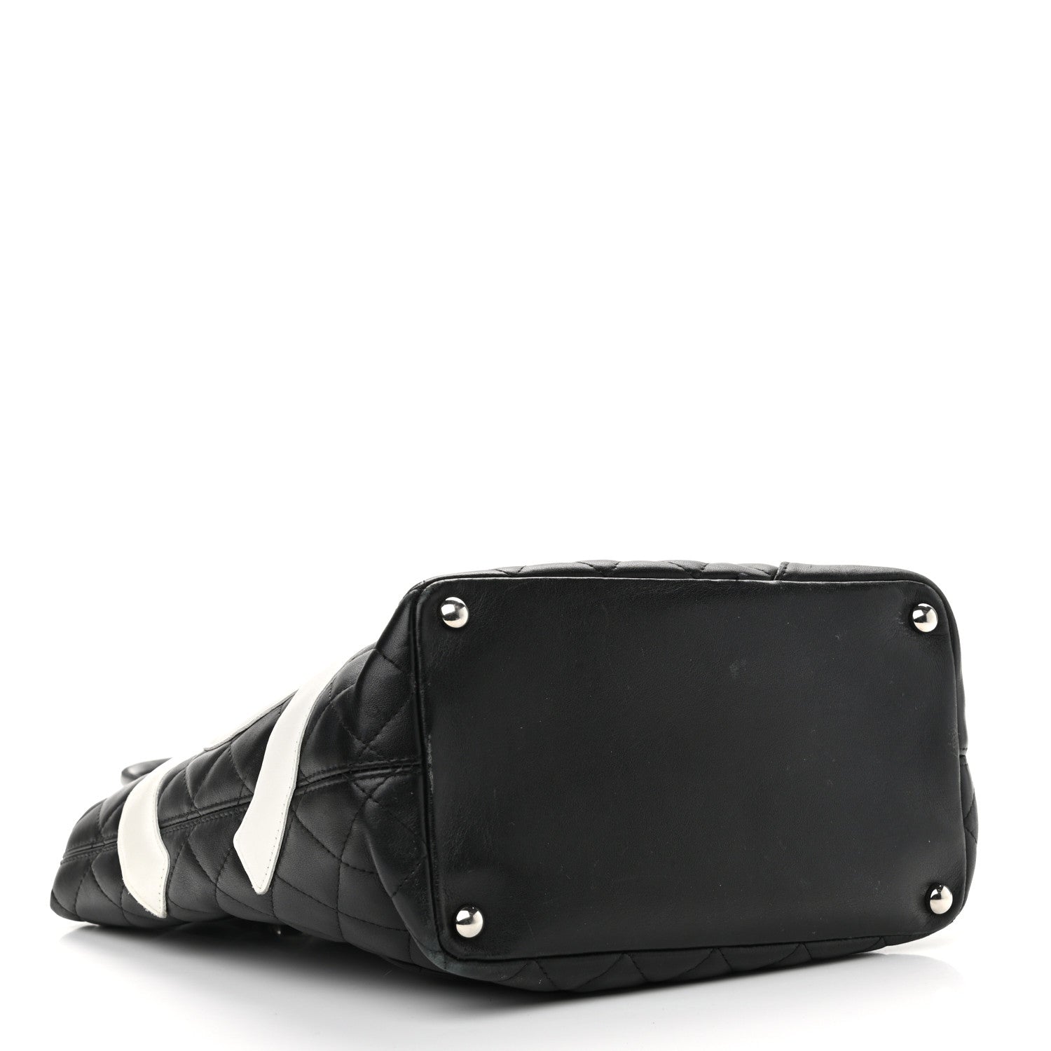 Chanel Calfskin Quilted Medium Cambon Tote Black White 4 of 10