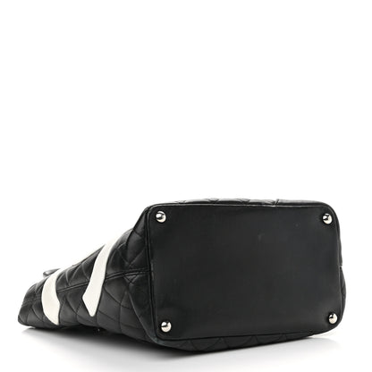Chanel Calfskin Quilted Medium Cambon Tote Black White 4 of 10